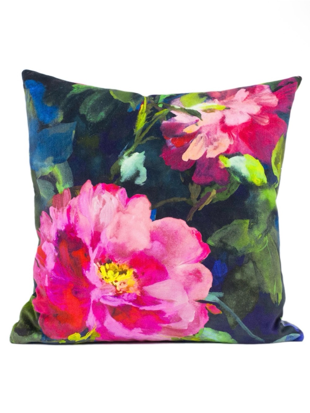 Designers Guild - Stunning XL Designer Velvet Floral Pillow Cover - 24 x 24”